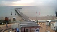 Archived image Webcam Scharbeutz: View of the beach and the Baltic Sea 05:00