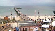 Archived image Webcam Scharbeutz: View of the beach and the Baltic Sea 13:00