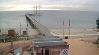 Archived image Webcam Scharbeutz: View of the beach and the Baltic Sea 05:00