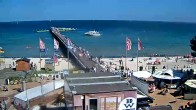 Archiv Foto Webcam Scharbeutz: Ausblick auf den Strand und die Ostsee 13:00