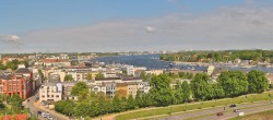 Archiv Foto Webcam Rostock Panorama vom Radisson Blue Hotel 09:00