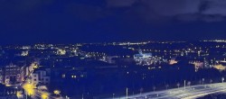 Archiv Foto Webcam Rostock Panorama vom Radisson Blue Hotel 23:00