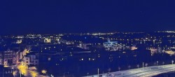 Archiv Foto Webcam Rostock Panorama vom Radisson Blue Hotel 23:00