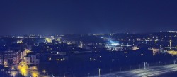 Archiv Foto Webcam Rostock Panorama vom Radisson Blue Hotel 23:00