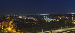 Archiv Foto Webcam Rostock Panorama vom Radisson Blue Hotel 22:00