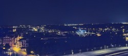 Archiv Foto Webcam Rostock Panorama vom Radisson Blue Hotel 23:00