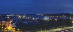 Archiv Foto Webcam Rostock Panorama vom Radisson Blue Hotel 03:00