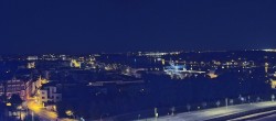 Archiv Foto Webcam Rostock Panorama vom Radisson Blue Hotel 23:00