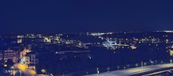 Archiv Foto Webcam Rostock Panorama vom Radisson Blue Hotel 23:00