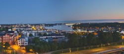 Archiv Foto Webcam Rostock Panorama vom Radisson Blue Hotel 03:00
