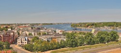 Archiv Foto Webcam Rostock Panorama vom Radisson Blue Hotel 11:00