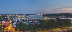 Archiv Foto Webcam Rostock Panorama vom Radisson Blue Hotel 03:00