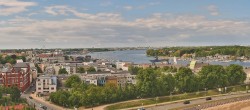 Archiv Foto Webcam Rostock Panorama vom Radisson Blue Hotel 13:00