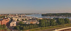 Archiv Foto Webcam Rostock Panorama vom Radisson Blue Hotel 05:00