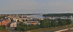 Archiv Foto Webcam Rostock Panorama vom Radisson Blue Hotel 05:00