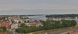Archiv Foto Webcam Rostock Panorama vom Radisson Blue Hotel 07:00