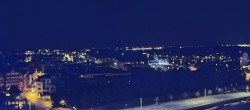 Archiv Foto Webcam Rostock Panorama vom Radisson Blue Hotel 23:00