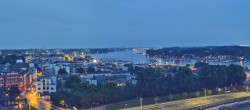 Archiv Foto Webcam Rostock Panorama vom Radisson Blue Hotel 21:00