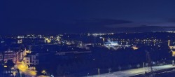 Archiv Foto Webcam Rostock Panorama vom Radisson Blue Hotel 23:00