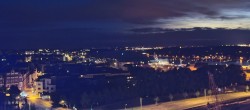 Archiv Foto Webcam Rostock Panorama vom Radisson Blue Hotel 23:00