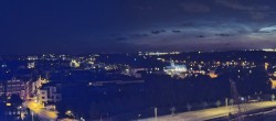 Archiv Foto Webcam Rostock Panorama vom Radisson Blue Hotel 23:00