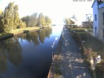 Archiv Foto Webcam Hafendorf Müritz: Kanal vom Claassee zur Müritz 06:00
