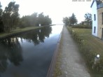 Archiv Foto Webcam Hafendorf Müritz: Kanal vom Claassee zur Müritz 19:00