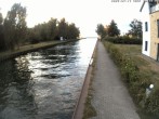 Archiv Foto Webcam Hafendorf Müritz: Kanal vom Claassee zur Müritz 19:00