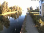 Archiv Foto Webcam Hafendorf Müritz: Kanal vom Claassee zur Müritz 06:00