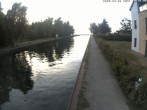 Archiv Foto Webcam Hafendorf Müritz: Kanal vom Claassee zur Müritz 19:00