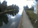 Archiv Foto Webcam Hafendorf Müritz: Kanal vom Claassee zur Müritz 19:00