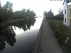 Archiv Foto Webcam Hafendorf Müritz: Kanal vom Claassee zur Müritz 19:00