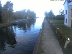 Archiv Foto Webcam Hafendorf Müritz: Kanal vom Claassee zur Müritz 07:00