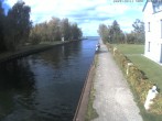 Archiv Foto Webcam Hafendorf Müritz: Kanal vom Claassee zur Müritz 13:00
