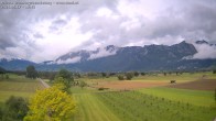 Archived image Webcam View of the Hoher Kasten, Furgglenfirst and Kamor from Feldkirch 09:00