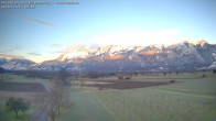 Archived image Webcam View of the Hoher Kasten, Furgglenfirst and Kamor from Feldkirch 07:00