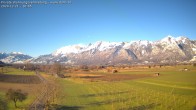 Archived image Webcam View of the Hoher Kasten, Furgglenfirst and Kamor from Feldkirch 09:00