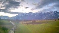 Archived image Webcam View of the Hoher Kasten, Furgglenfirst and Kamor from Feldkirch 15:00