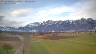 Archived image Webcam View of the Hoher Kasten, Furgglenfirst and Kamor from Feldkirch 09:00