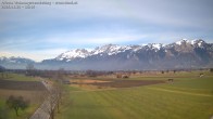 Archived image Webcam View of the Hoher Kasten, Furgglenfirst and Kamor from Feldkirch 11:00