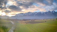 Archived image Webcam View of the Hoher Kasten, Furgglenfirst and Kamor from Feldkirch 15:00