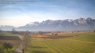 Archived image Webcam View of the Hoher Kasten, Furgglenfirst and Kamor from Feldkirch 11:00