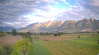 Archived image Webcam View of the Hoher Kasten, Furgglenfirst and Kamor from Feldkirch 05:00