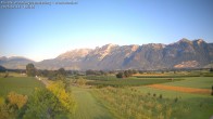 Archived image Webcam View of the Hoher Kasten, Furgglenfirst and Kamor from Feldkirch 05:00