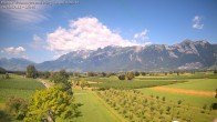 Archived image Webcam View of the Hoher Kasten, Furgglenfirst and Kamor from Feldkirch 09:00