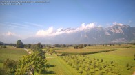 Archived image Webcam View of the Hoher Kasten, Furgglenfirst and Kamor from Feldkirch 11:00