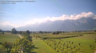 Archived image Webcam View of the Hoher Kasten, Furgglenfirst and Kamor from Feldkirch 13:00