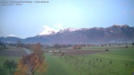 Archived image Webcam View of the Hoher Kasten, Furgglenfirst and Kamor from Feldkirch 05:00