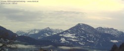 Archived image Webcam View of Walgau, Hoher Fraßen and Breithorn from Gampelün 07:00