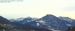 Archived image Webcam View of Walgau, Hoher Fraßen and Breithorn from Gampelün 07:00